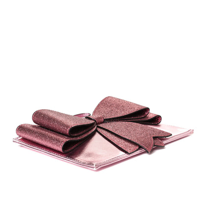 Gucci Calfskin Glitter Bow Wristlet Pink Rose 5 of 16