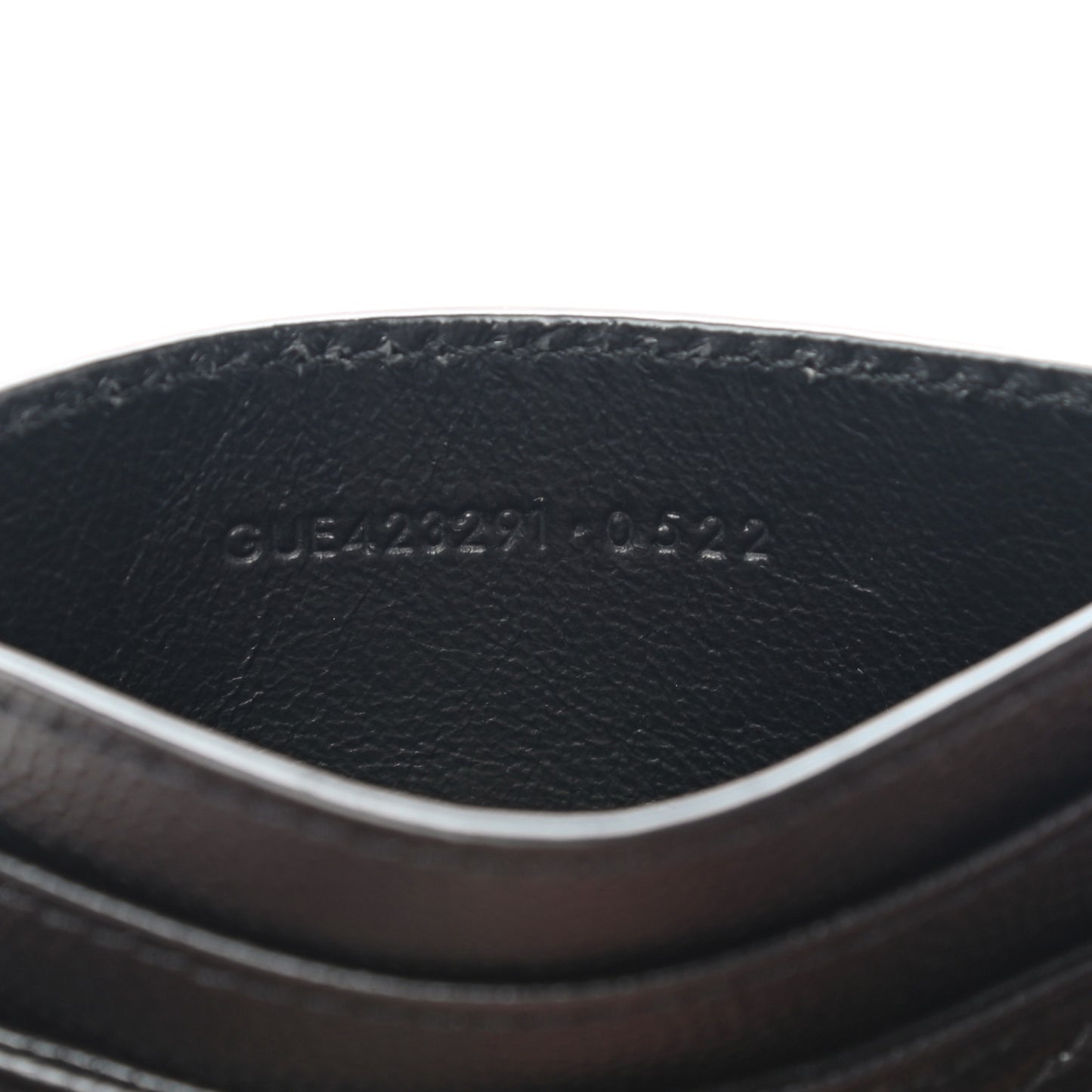 Grain De Poudre Matelasse Chevron Monogram Credit Card Case Black