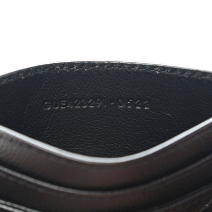 Saint Laurent Grain De Poudre Matelasse Chevron Monogram Credit Card Case Black 7 of 8