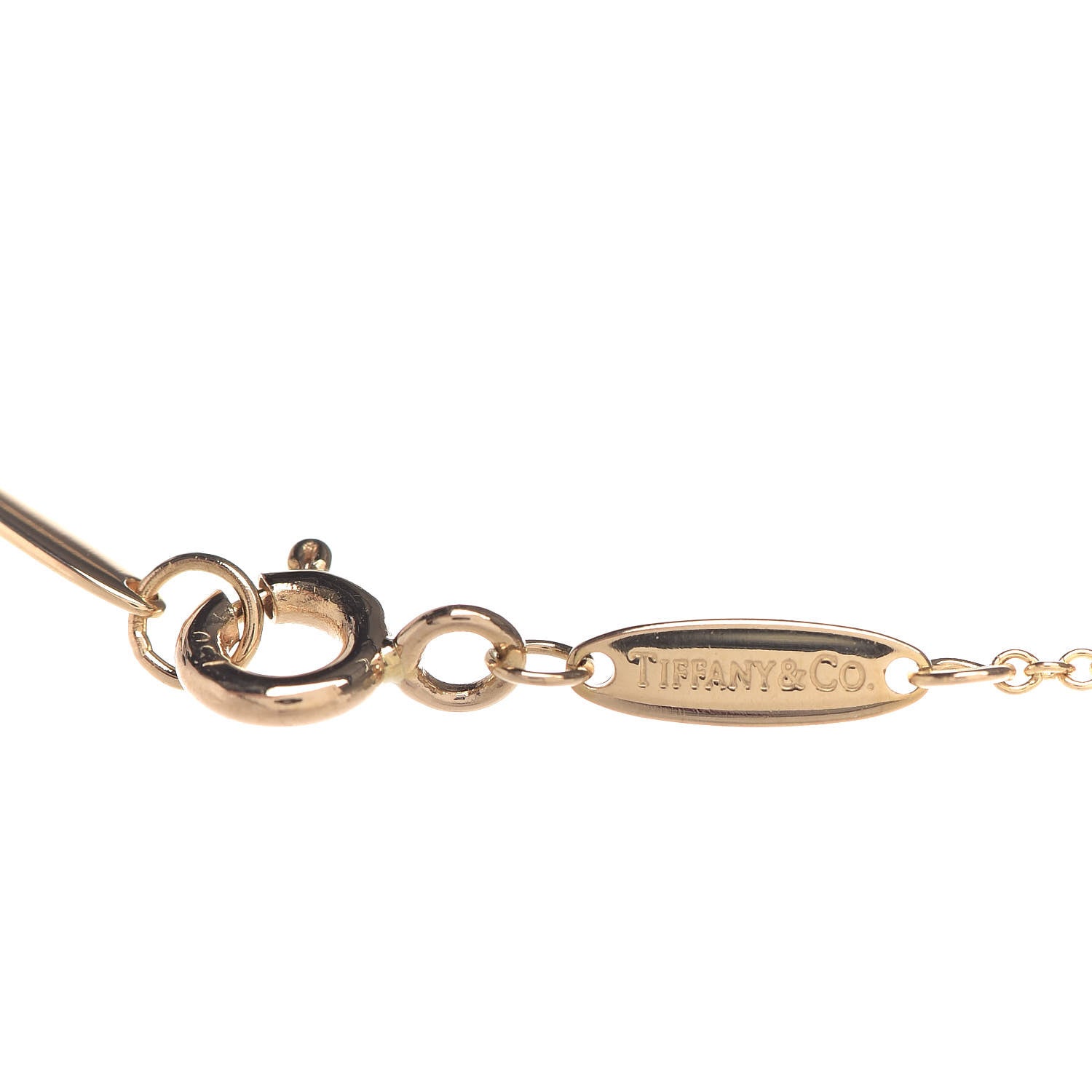 Tiffany 18K Yellow Gold Diamond .14ct Elsa Peretti Diamonds by the Yard Pendant Necklace 5 of 6