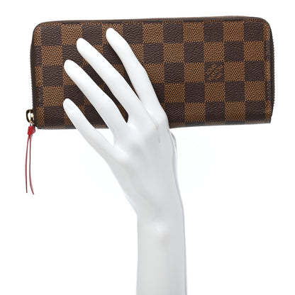Louis Vuitton Damier Ebene Clemence Wallet Cherry 2 of 7