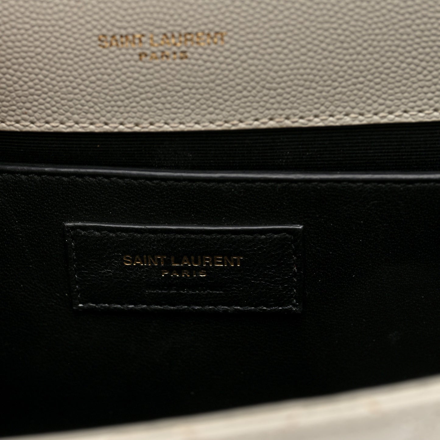 Grain De Poudre Textured Mixed Matelasse Medium Triquilt Monogram Satchel Crema Soft