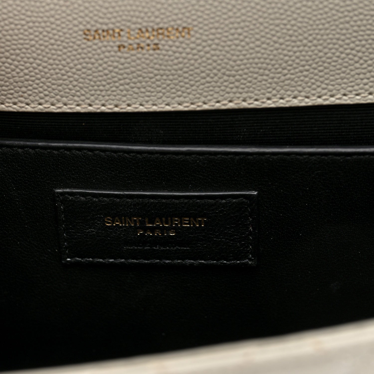 Saint Laurent Grain De Poudre Textured Mixed Matelasse Medium Triquilt Monogram Satchel Crema Soft 5 of 8
