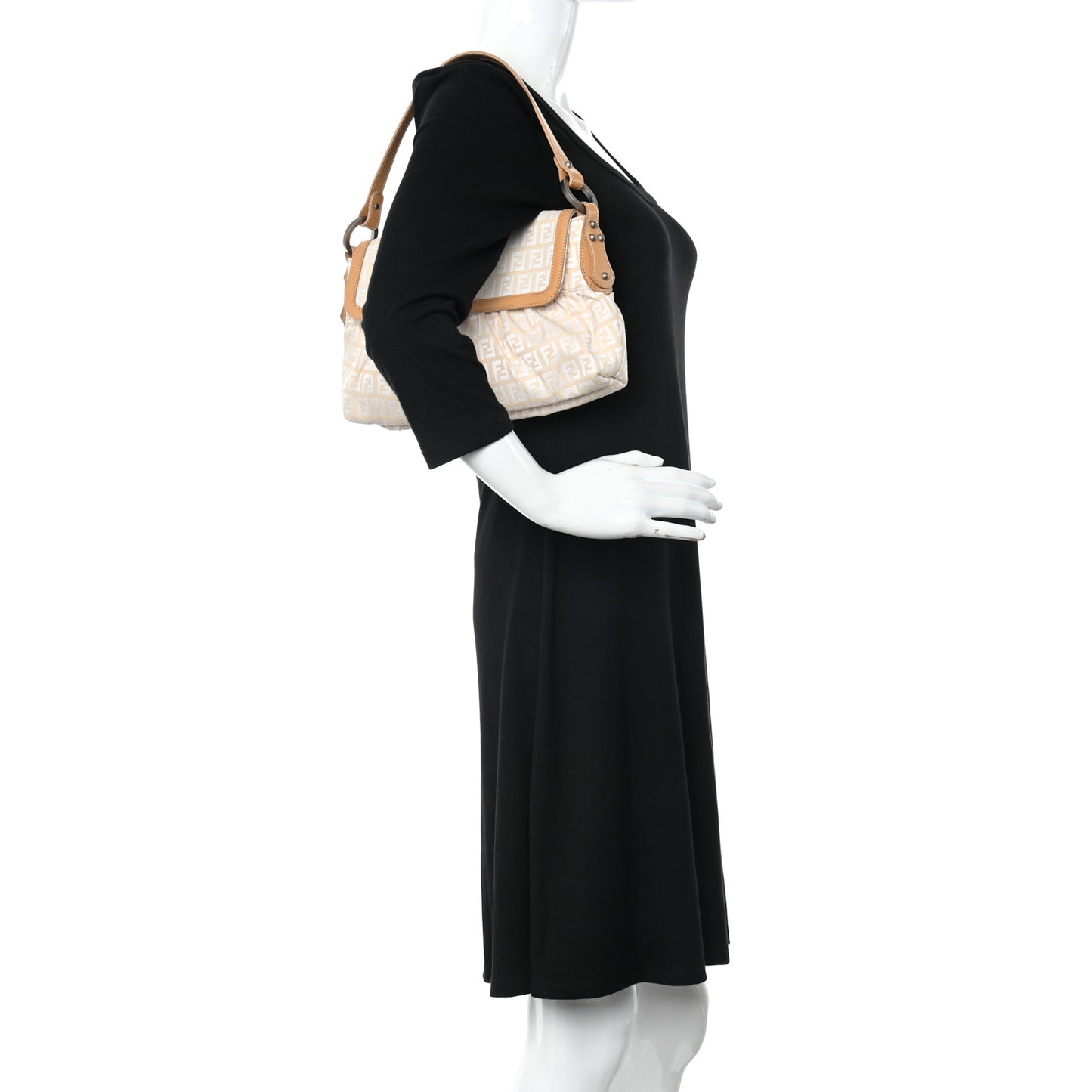 Zucchino Small Chef Shoulder Bag Beige White