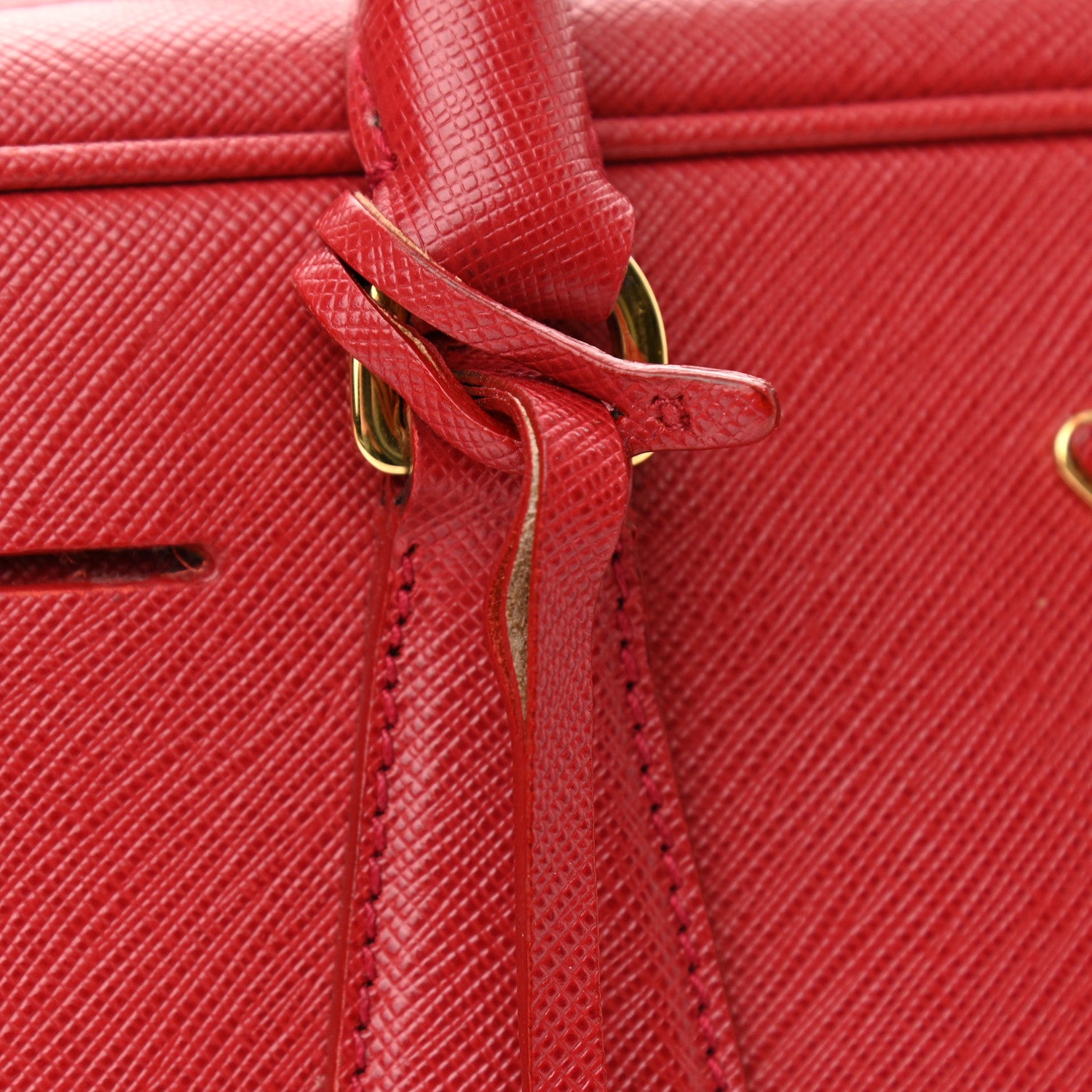 Prada Saffiano Lux Bowler Fuoco 14 of 14