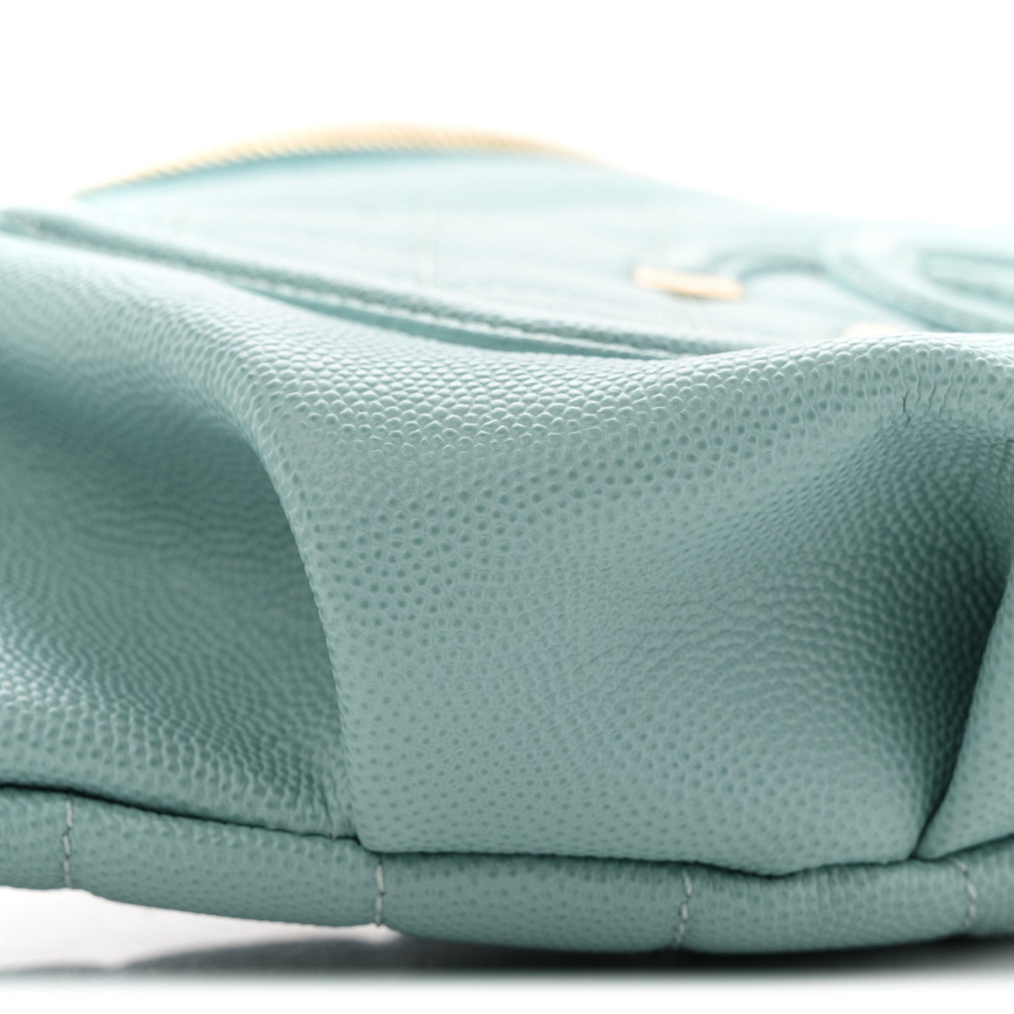 Caviar Quilted Filigree Waist Bag Light Blue