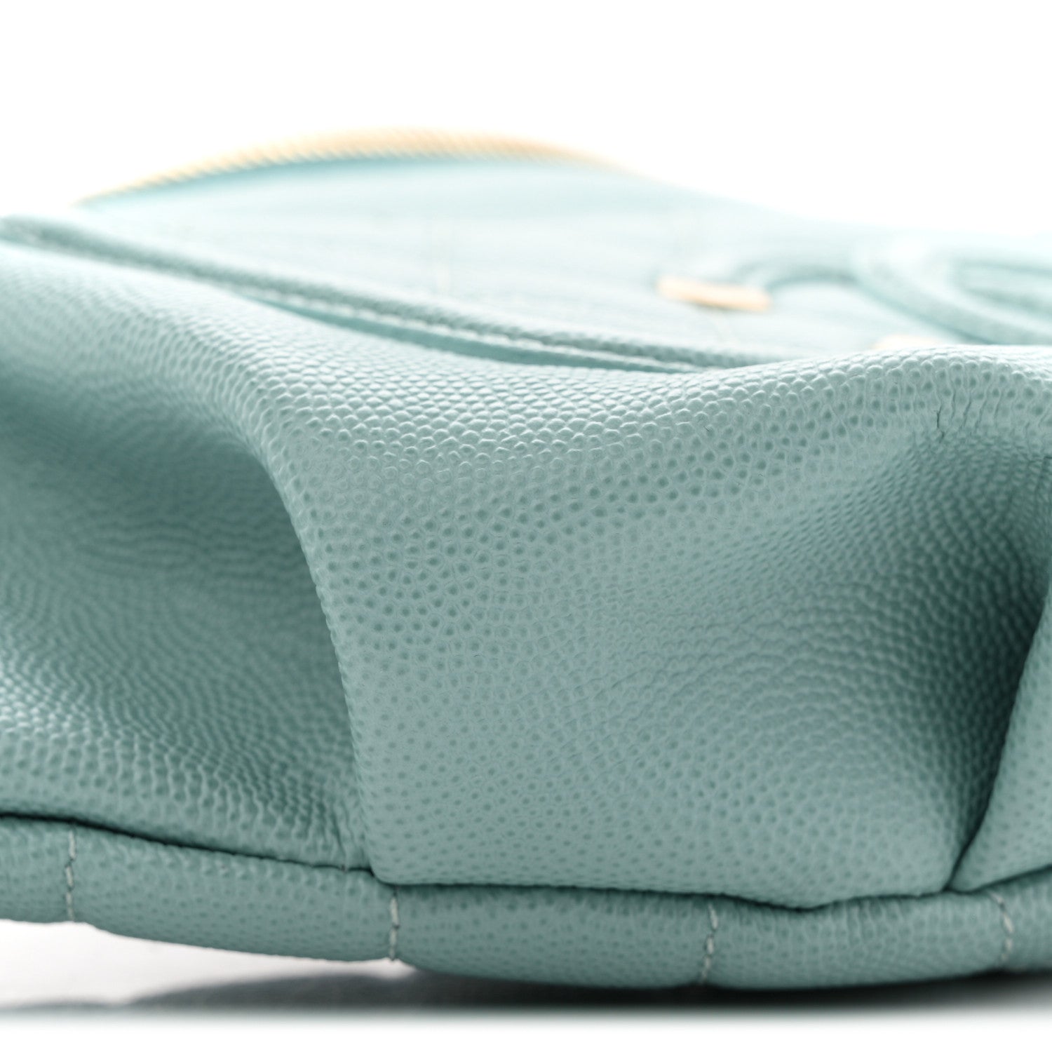 Chanel Caviar Quilted Filigree Waist Bag Light Blue 9 of 10