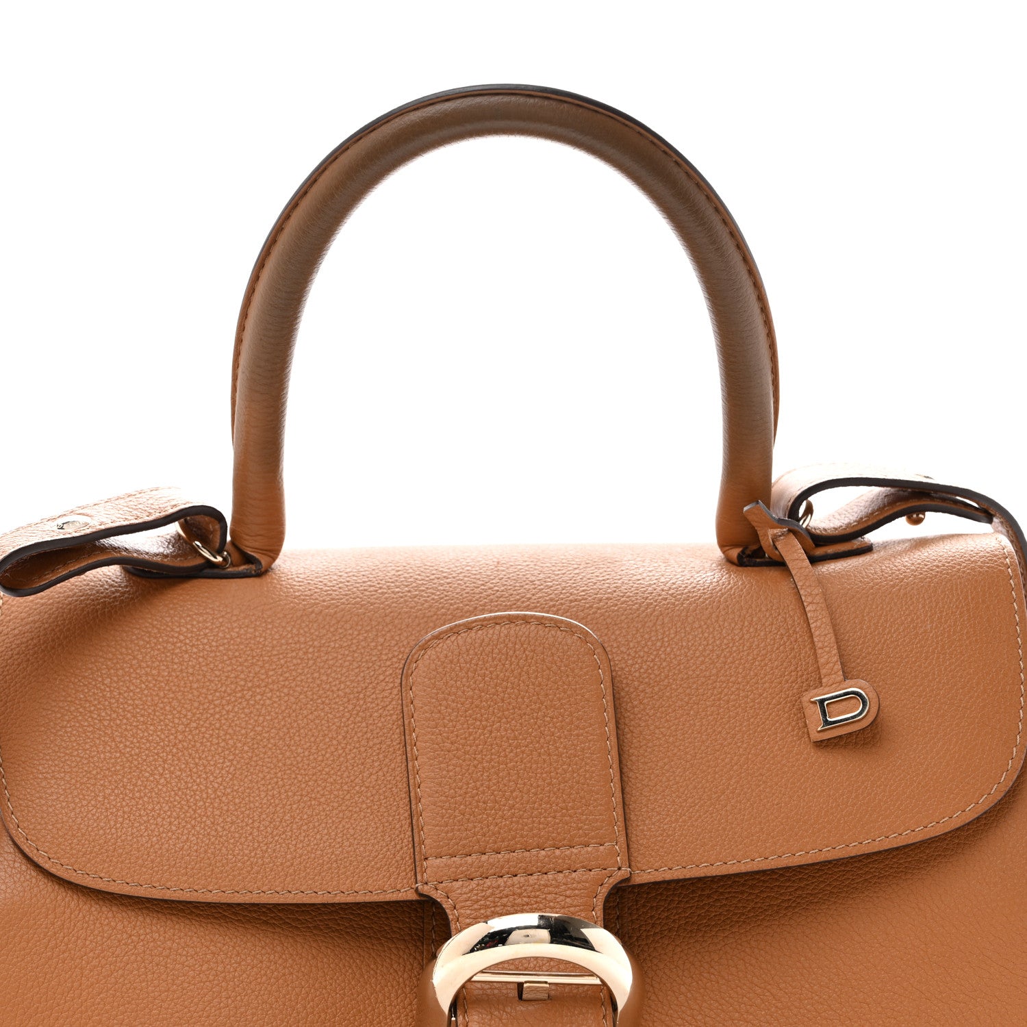 Delvaux Grained Calfskin MM Brillant Satchel Natural 8 of 15