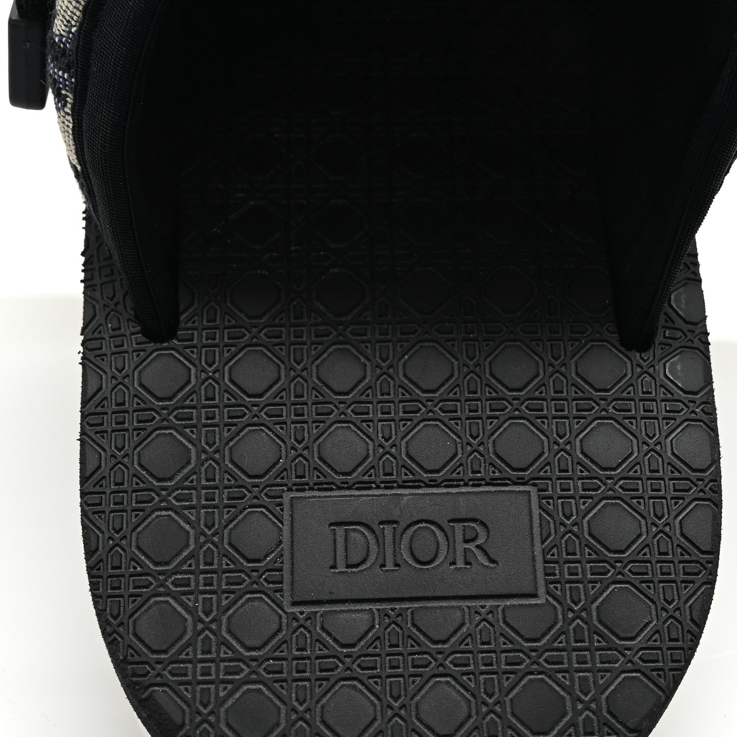 Christian Dior Oblique Jacquard Mens Alpha Sandals 41 Beige Black