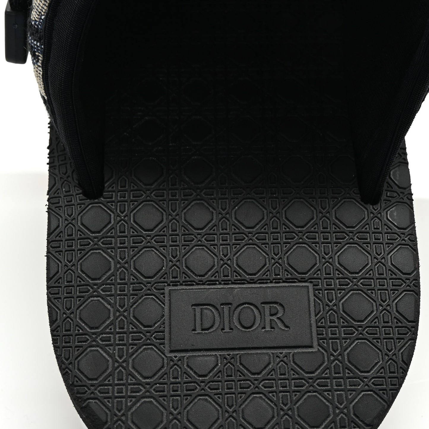 Oblique Jacquard Mens Alpha Sandals 41 Beige Black