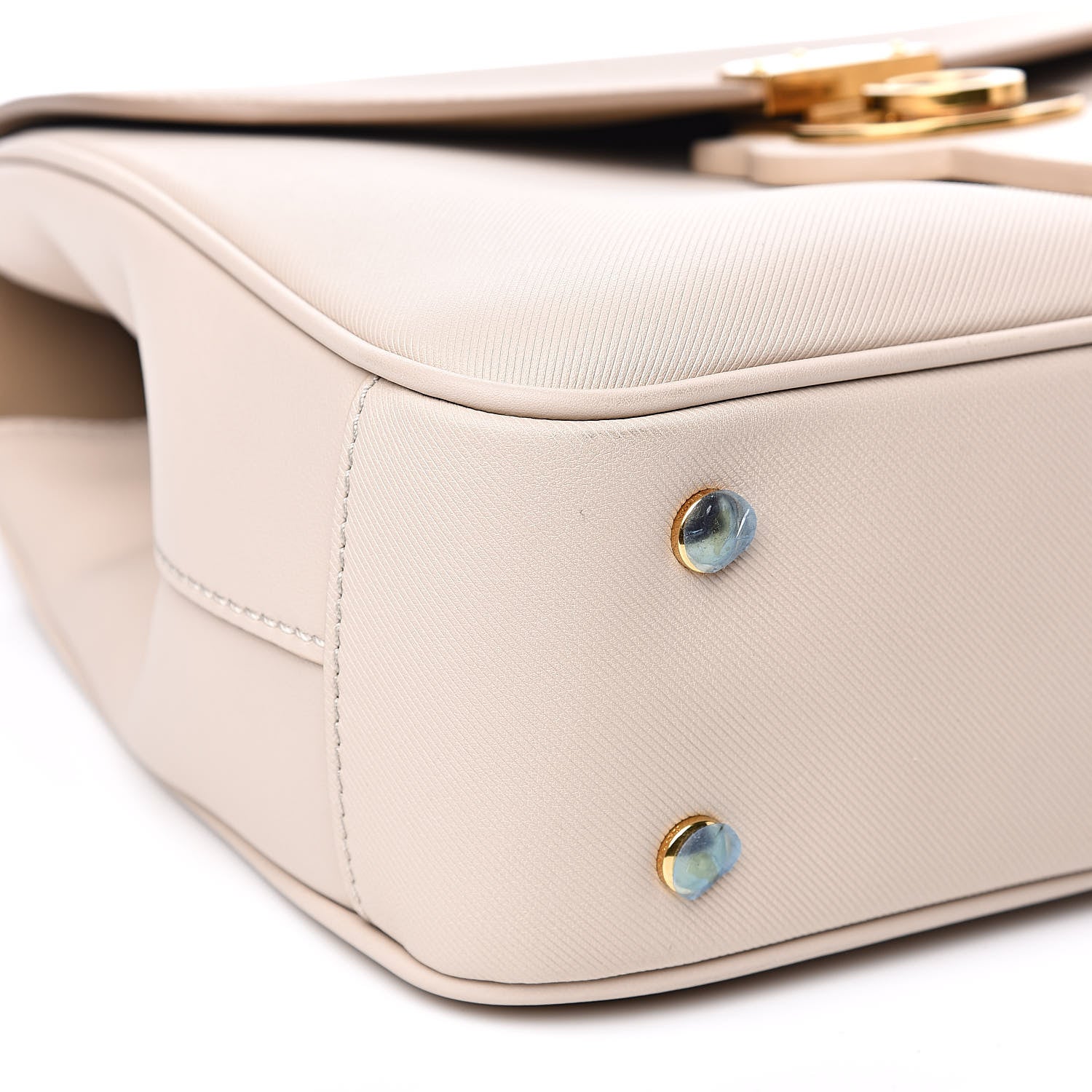Burberry Trench Calfskin Medium DK88 Top Handle Bag Honey Limestone 9 of 13