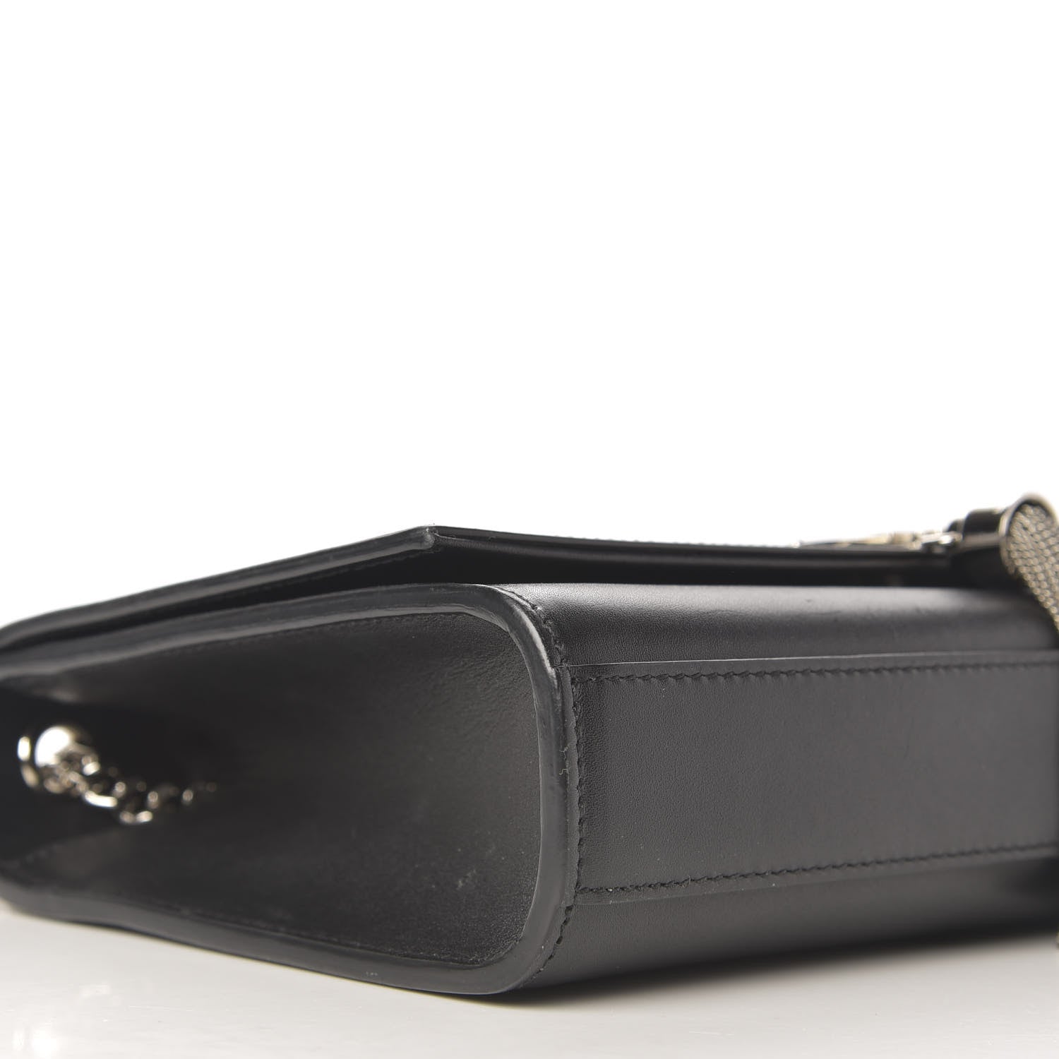 Saint Laurent Smooth Calfskin Medium Classic Monogram Kate Tassel Satchel Black 6 of 11