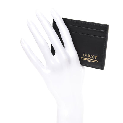 Gucci Plutone Calfskin Logo Card Holder Black 2 of 6