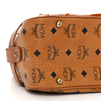 MCM Visetos Satchel Cognac 7 of 10