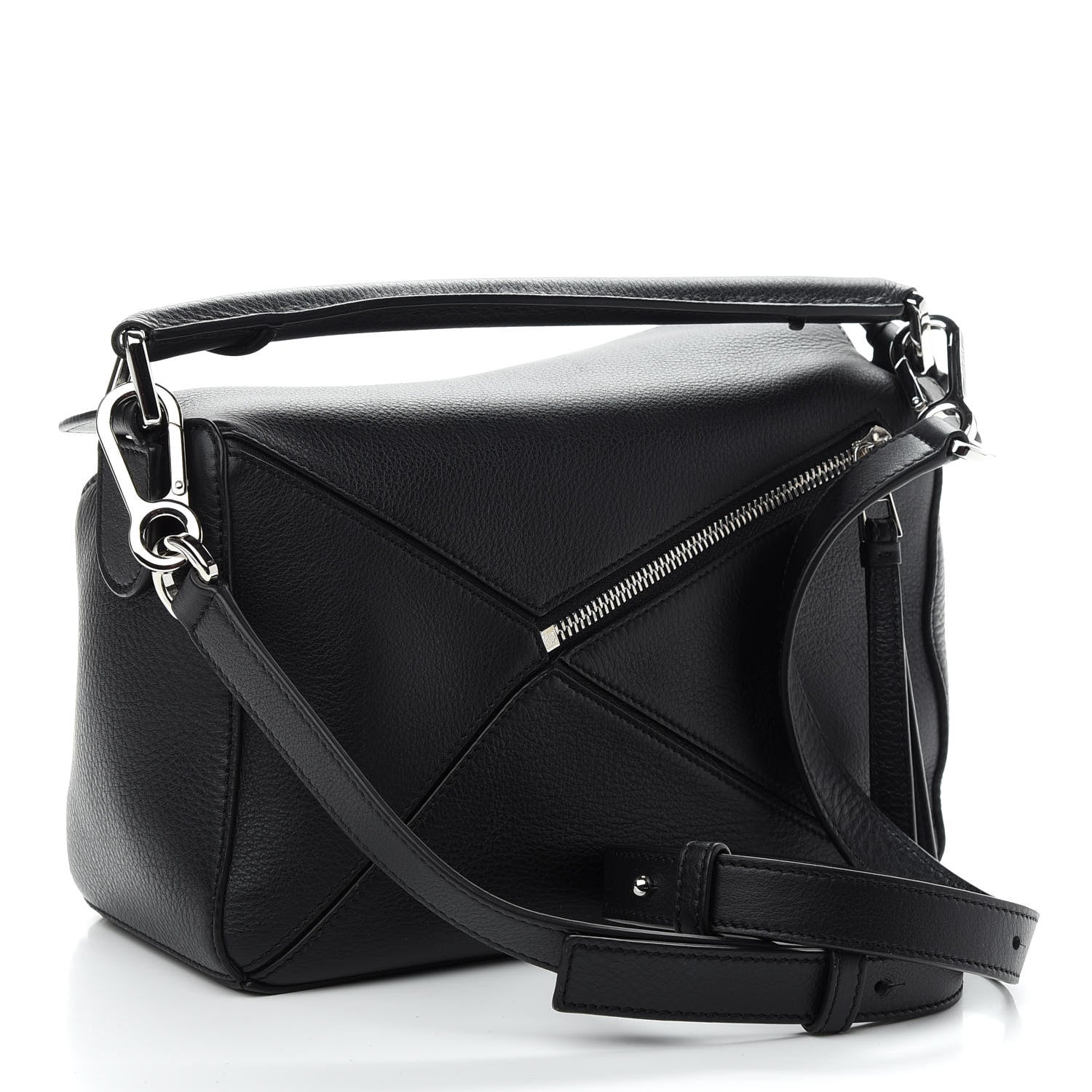 Loewe Grained Calfskin Small Puzzle Bag Black 3 of 9