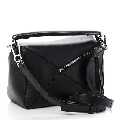 Loewe Grained Calfskin Small Puzzle Bag Black 3 of 9