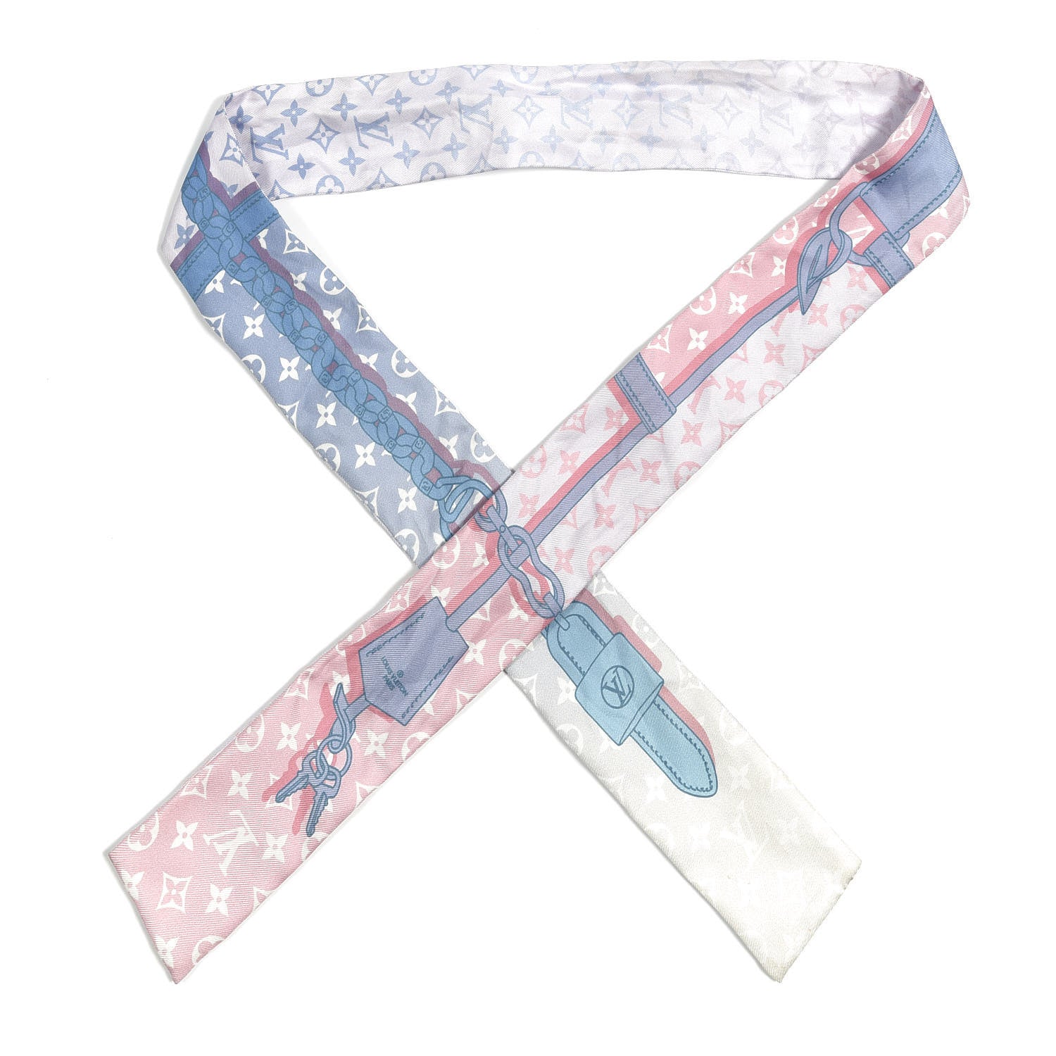 Louis Vuitton Silk Monogram Rising Confidential Bandeau Blush 1 of 2