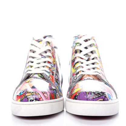Christian Louboutin Mens Creative Super Loubi Print Orlato Flat Sneakers 41 Multicolor 2 of 12