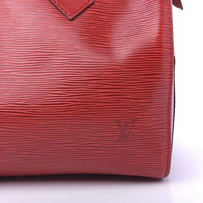 Louis Vuitton Epi Speedy 25 Castillan Red 10 of 10