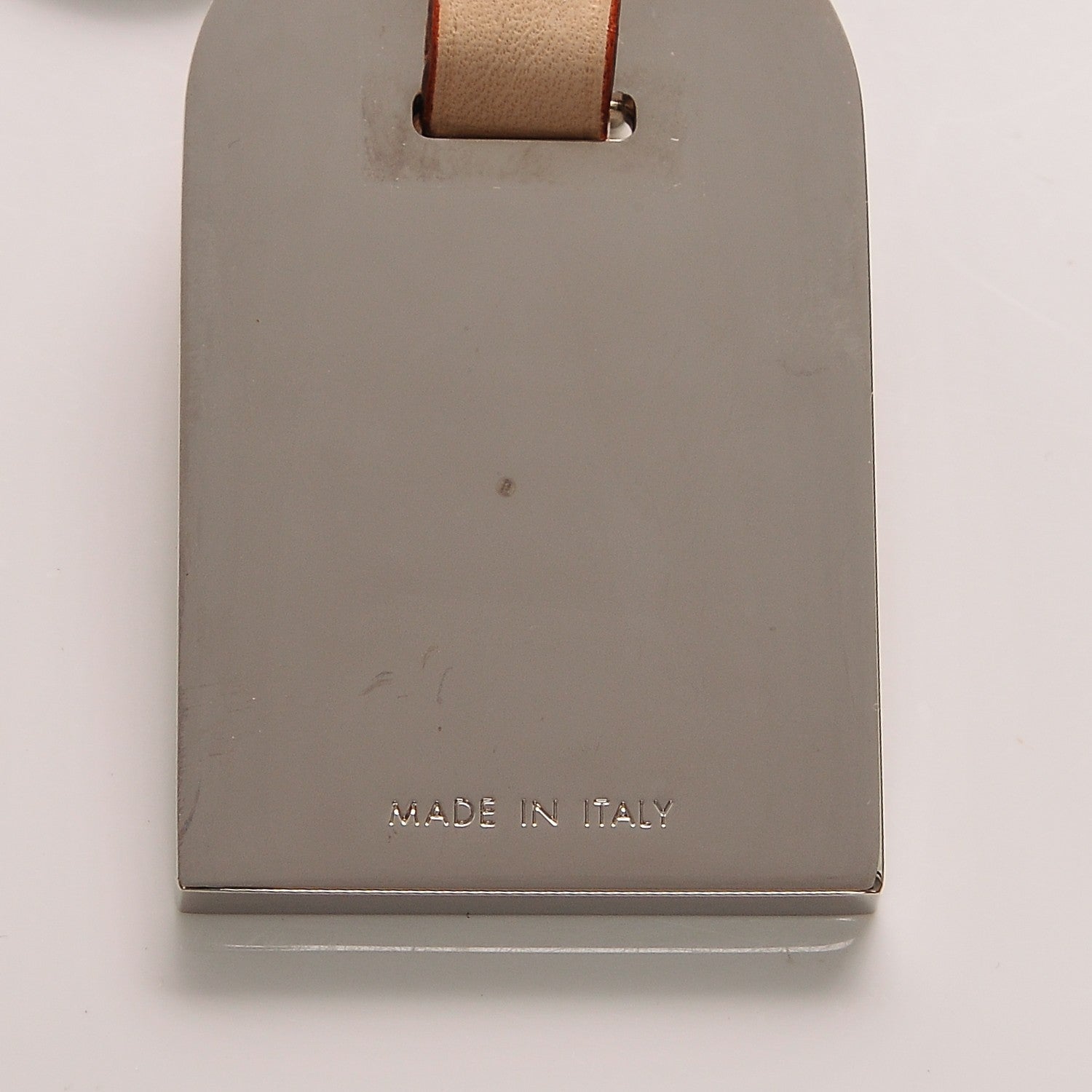 Louis Vuitton Metal Luggage Tag Key Holder Silver 4 of 5
