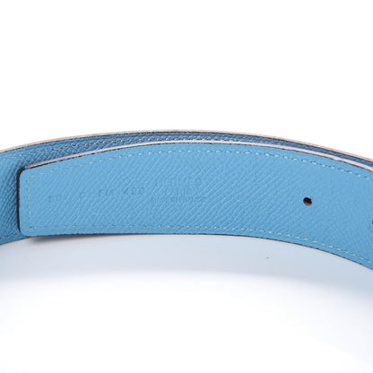 Hermes Epsom 32mm H Belt 80 Bleu Du Nord Rouge De Coeur 6 of 7
