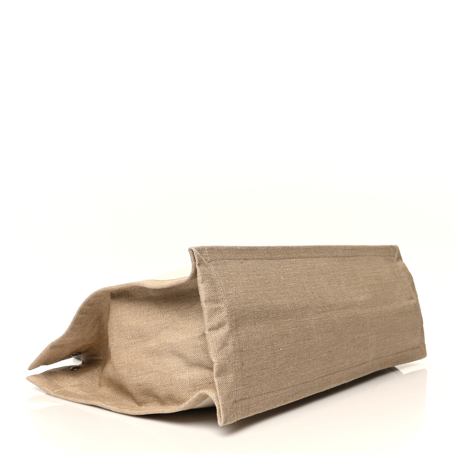 Saint Laurent Linen Calfskin Rive Gauche Tote Optic White 4 of 6