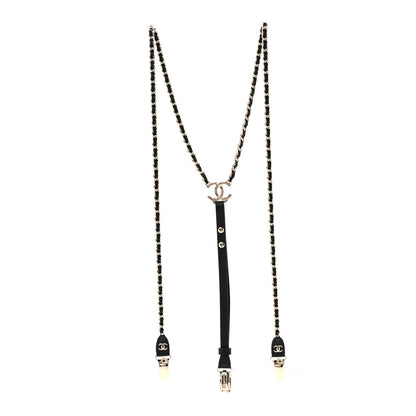 Chanel Calfskin CC Chain Suspenders M Black 1 of 4