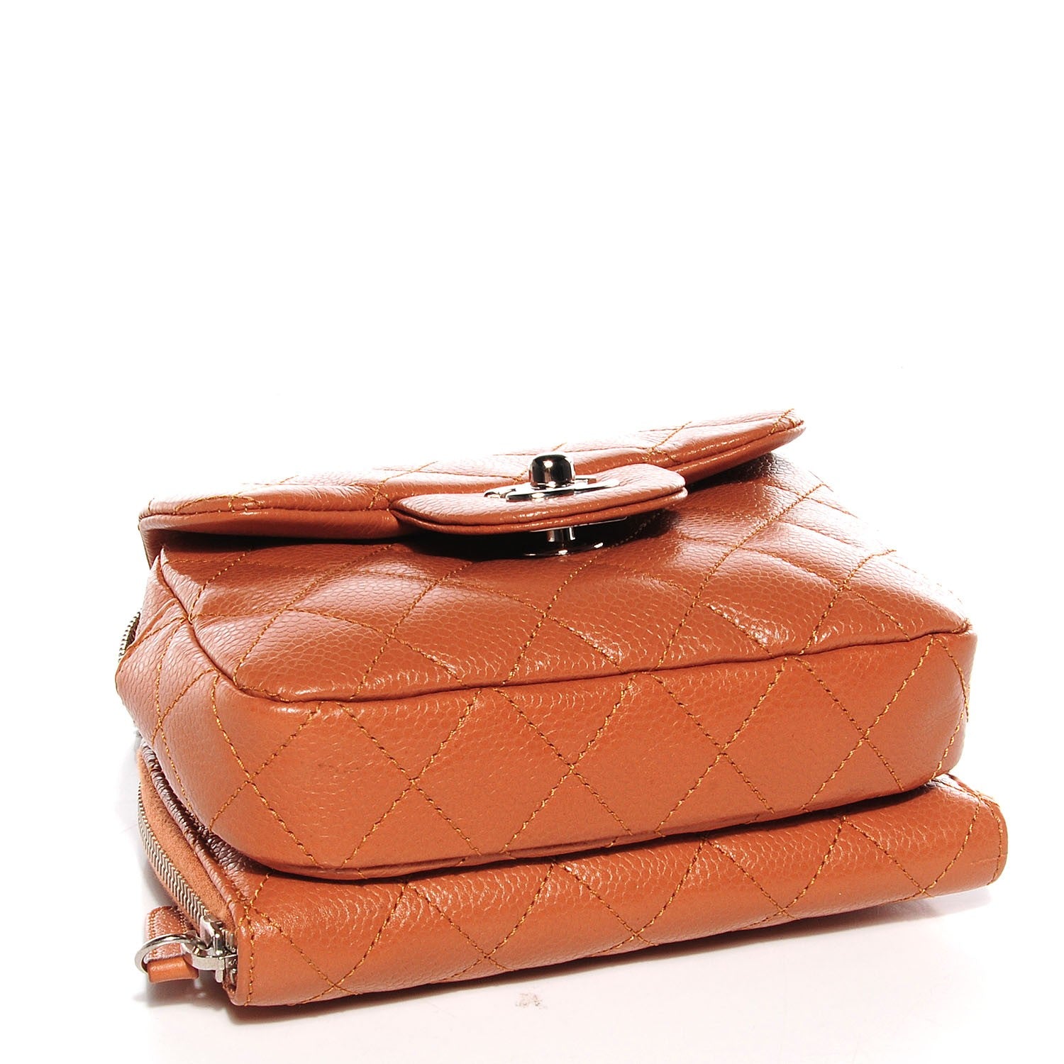 Chanel Caviar Quilted New Mini Flap Light Brown 4 of 9