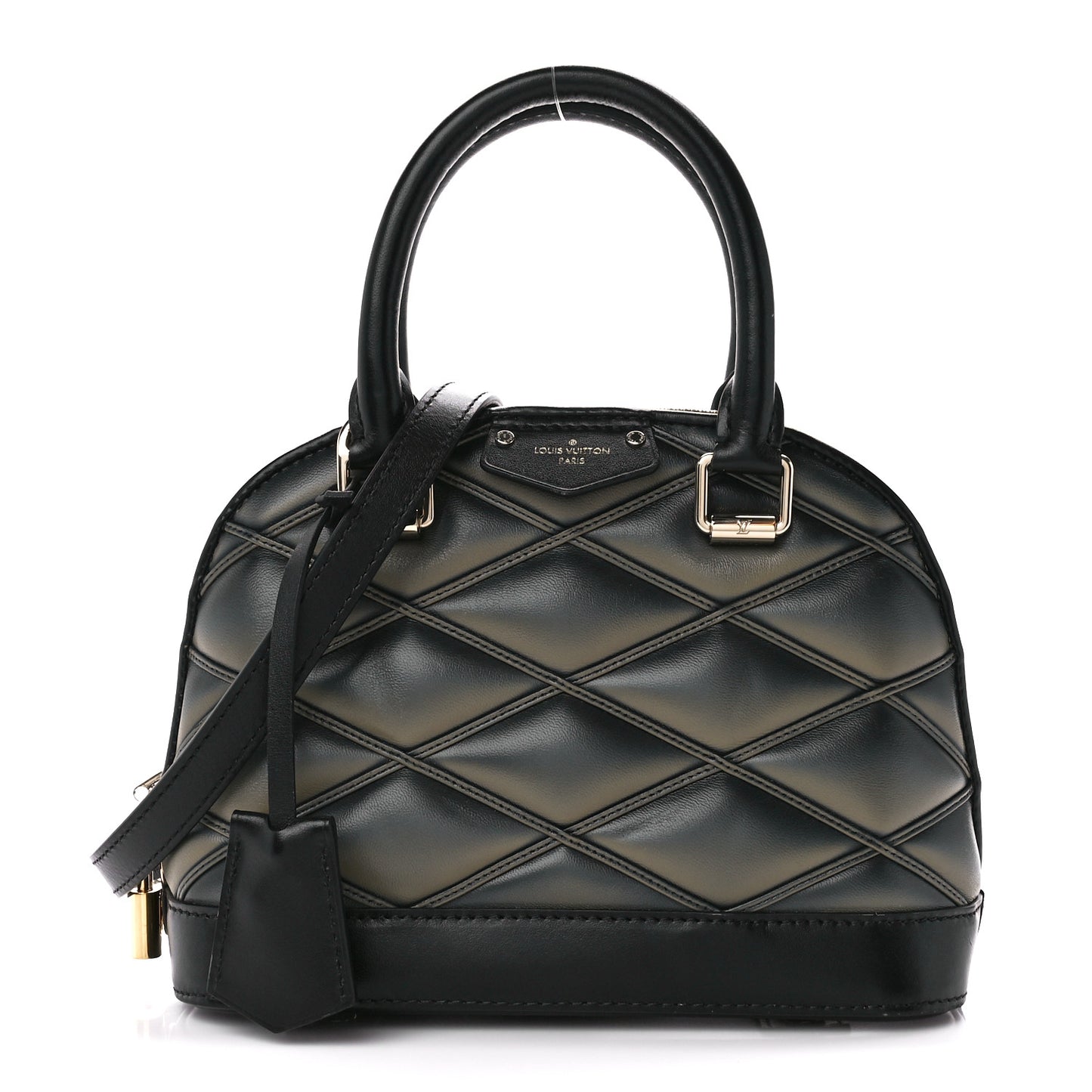 Lambskin Malletage Alma BB Black Beige