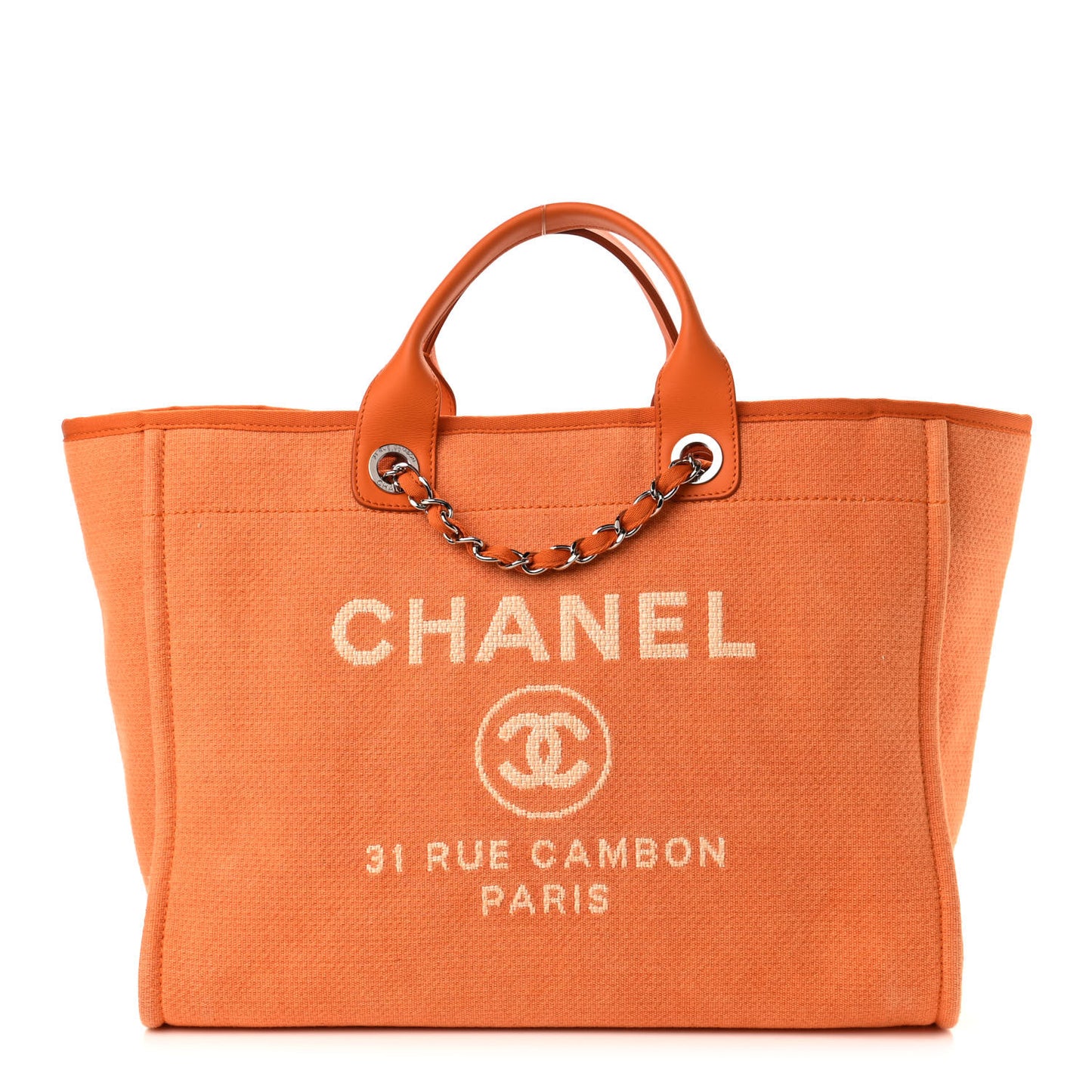 Canvas Medium Deauville Tote Orange