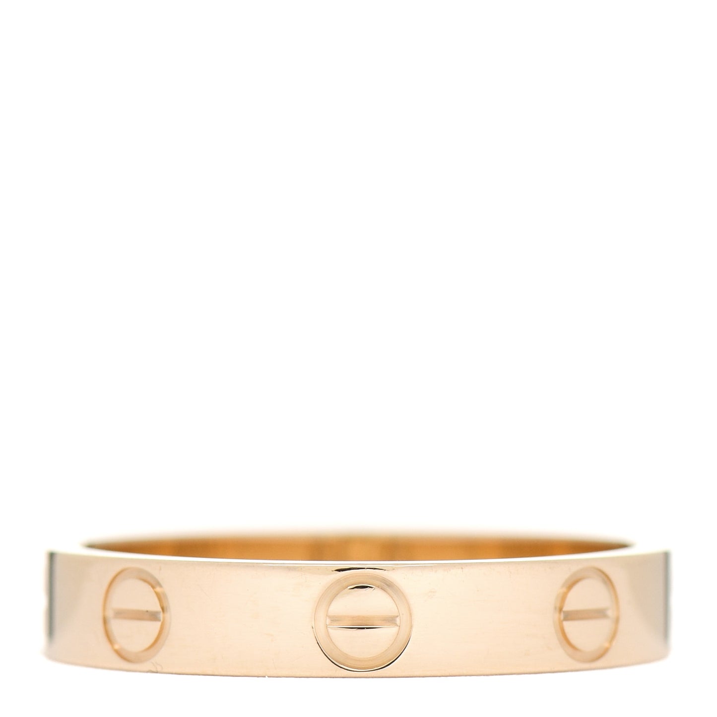 18K Yellow Gold 3.5mm LOVE Wedding Band Ring 55 7.25