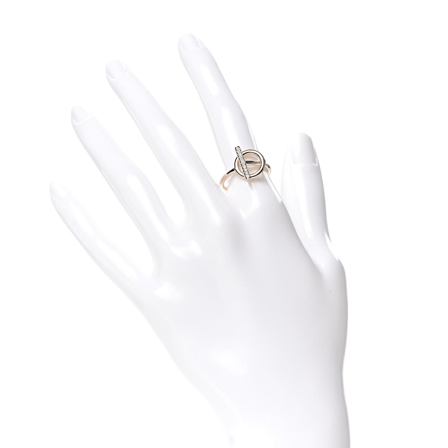 18K Rose Gold Diamond PM Echappee Ring 52 6