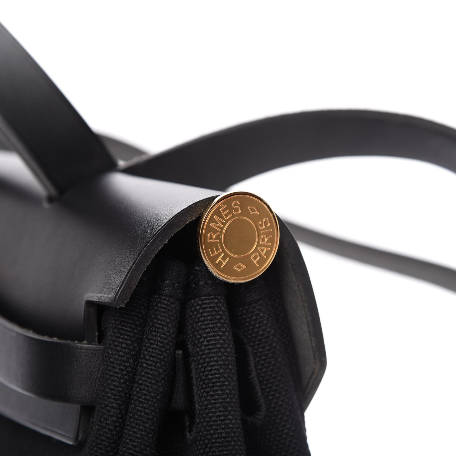 Hermes Military Toile Vache Hunter Herbag Zip PM 31 Black 10 of 11