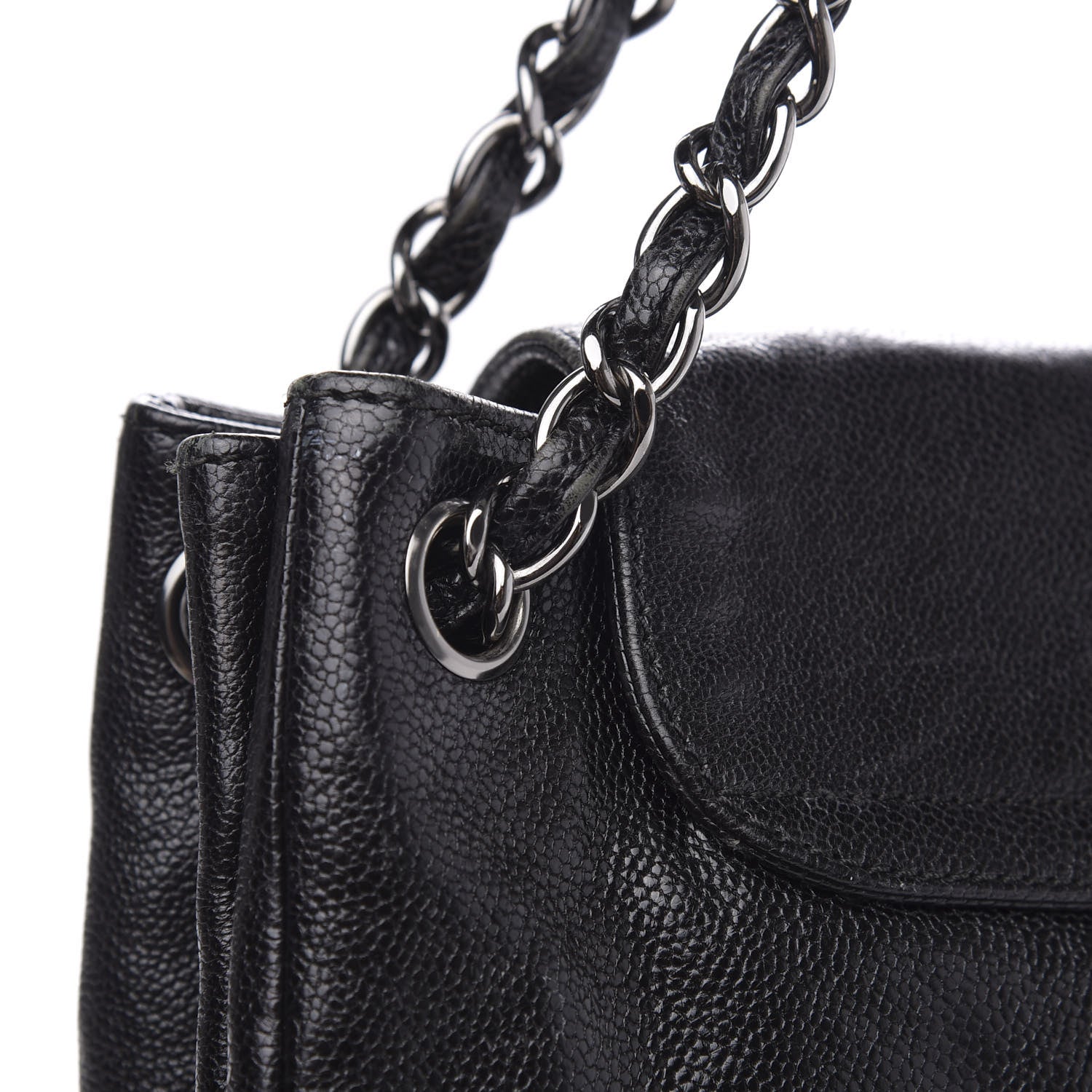 Chanel Glazed Caviar Pocket In The City Tote Black 11 of 15