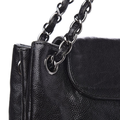 Chanel Glazed Caviar Pocket In The City Tote Black 11 of 15