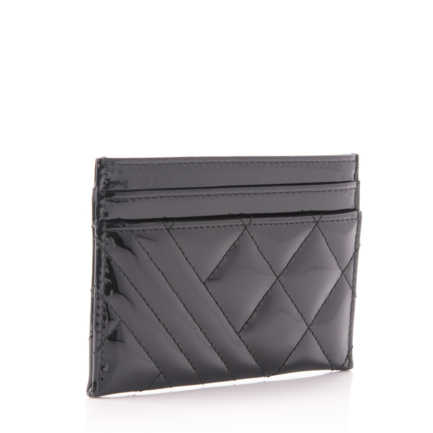 Chanel Patent Quilted Coco Boy Card Holder Black 3 of 7