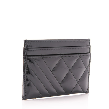 Chanel Patent Quilted Coco Boy Card Holder Black 3 of 7