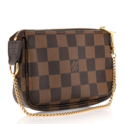 Louis Vuitton Damier Ebene Complice Trunks and Bags Mini Pochette Accessories Red 3 of 11