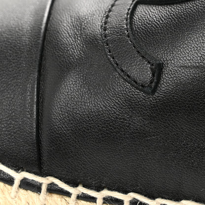 Chanel Lambskin CC Espadrilles 41 Black 9 of 11