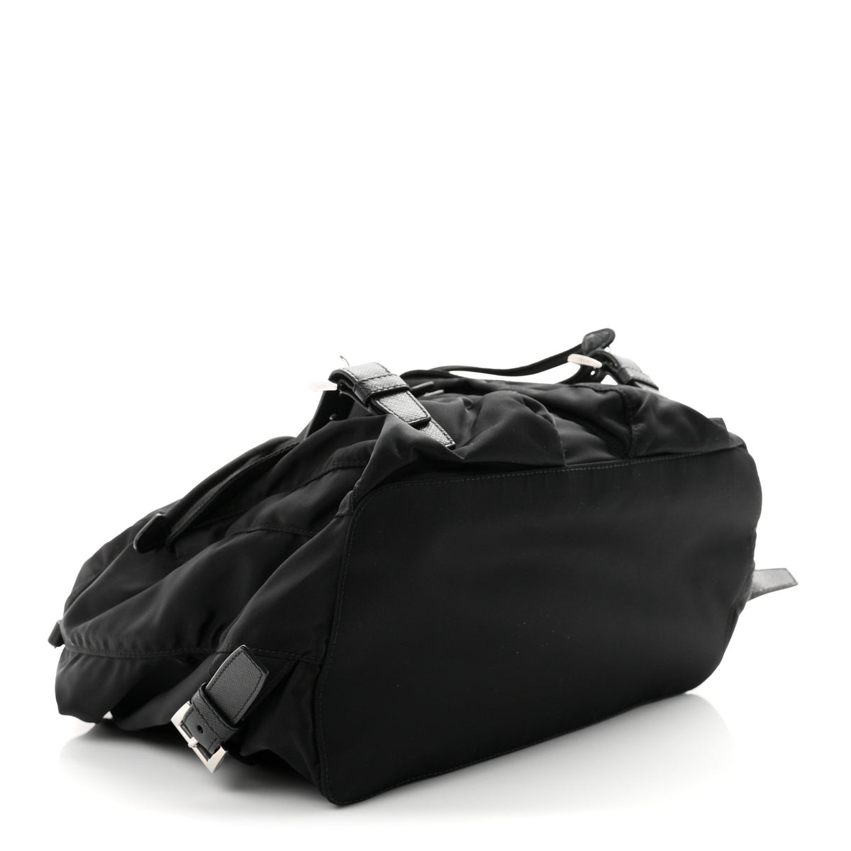 Re-Nylon Saffiano Medium Backpack Black