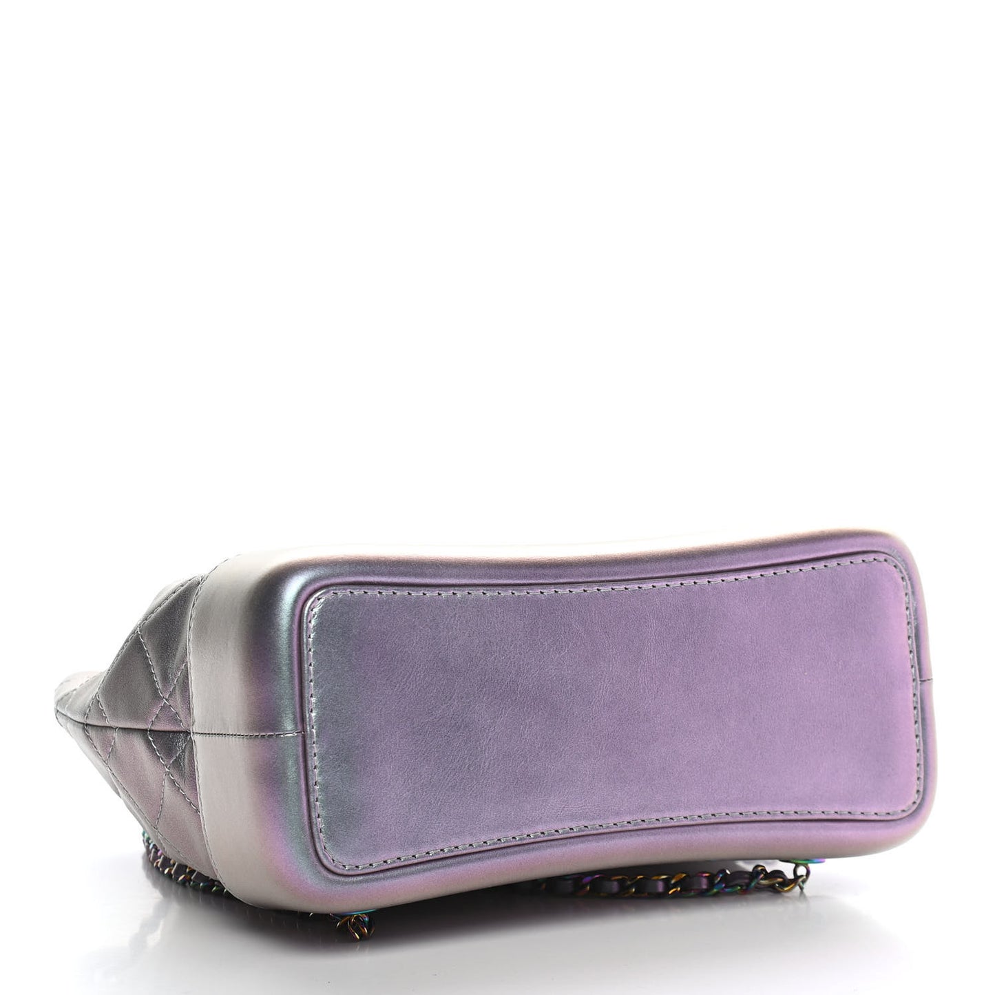 Iridescent Lambskin Calfskin Small Quilted Gabrielle Backpack Light Purple