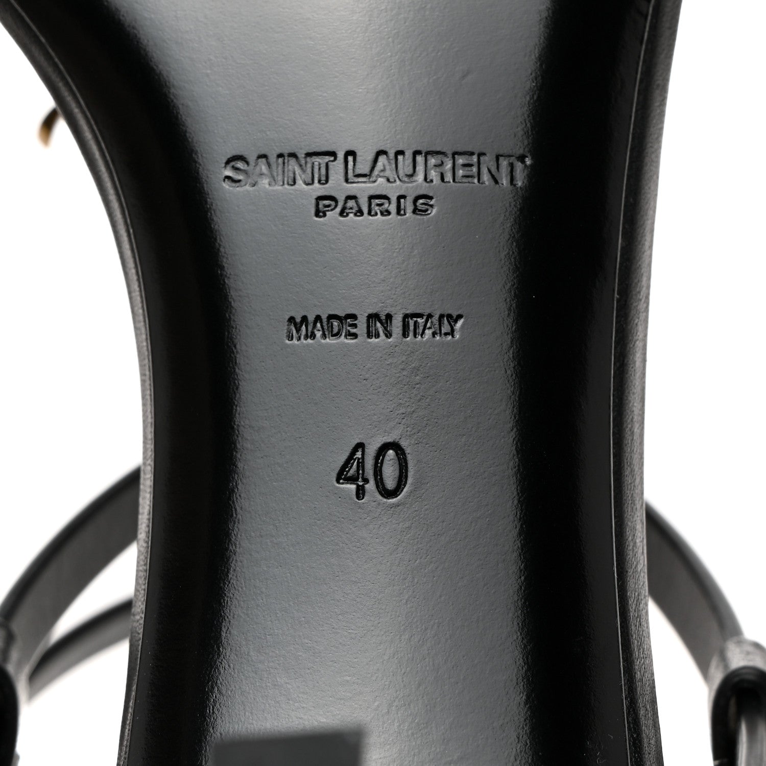 Saint Laurent Calfskin Cassandra 60 Sandals 40 Black 8 of 9