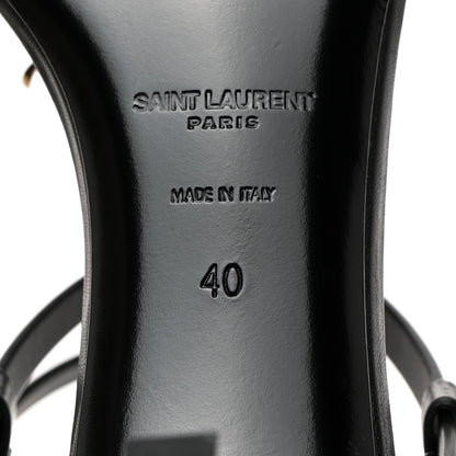 Saint Laurent Calfskin Cassandra 60 Sandals 40 Black 8 of 9
