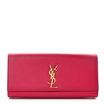 Saint Laurent Grain De Poudre Classic Monogram Cassandre Clutch Lipstick Fuchsia 1 of 9