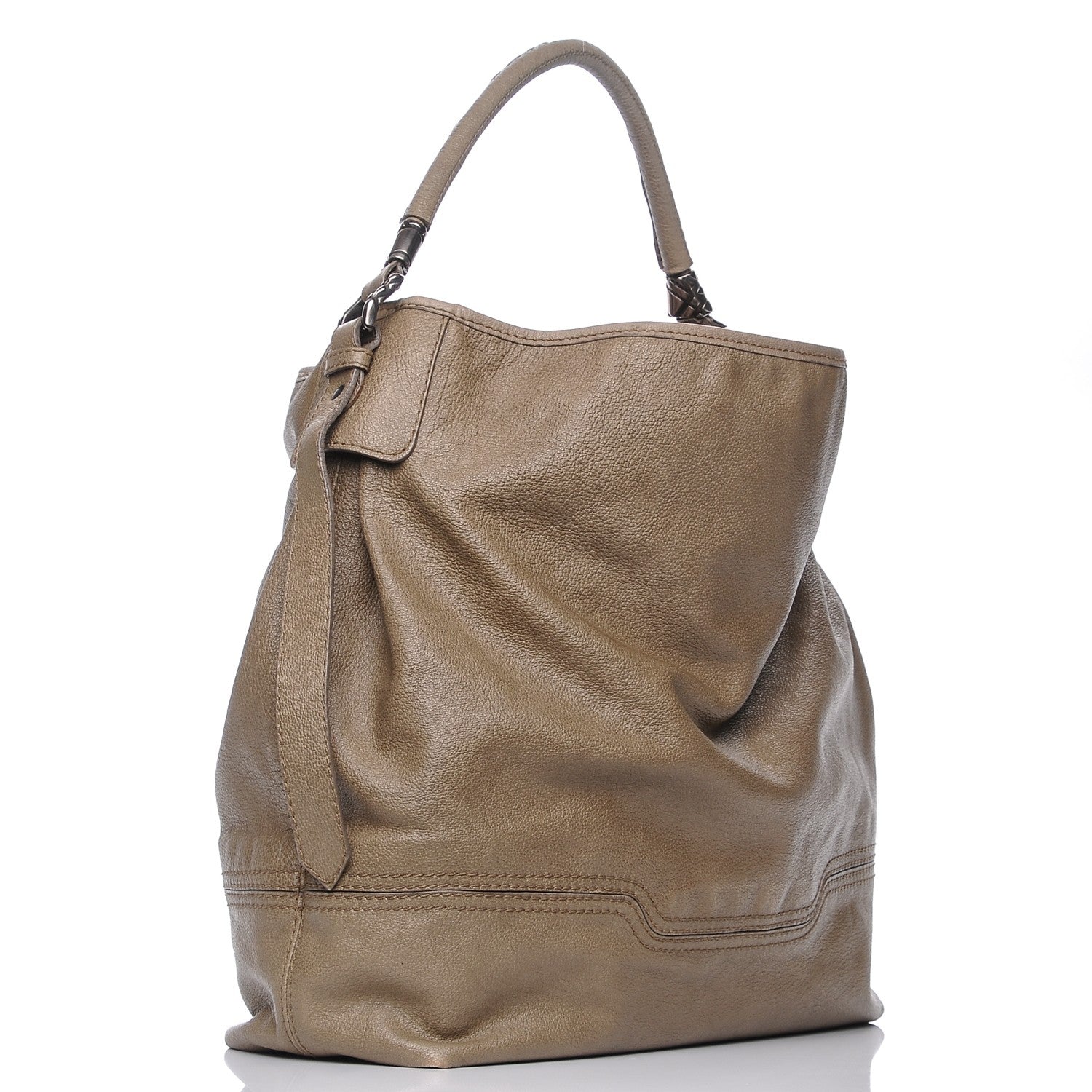 Burberry Grainy Calfskin Chain Hobo Taupe 3 of 18
