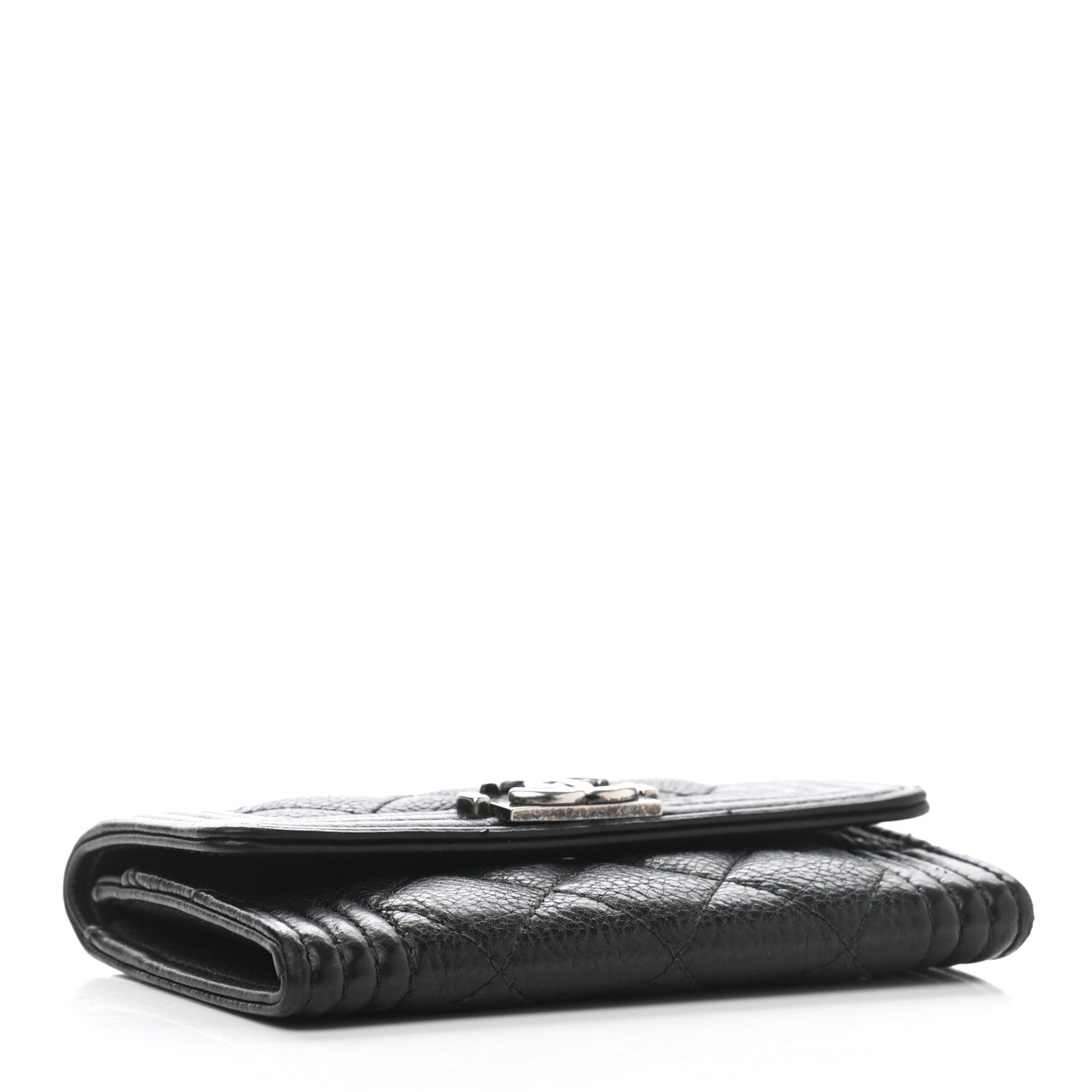 Chanel Caviar Quilted Boy Flap Card Holder Black 4 of 9