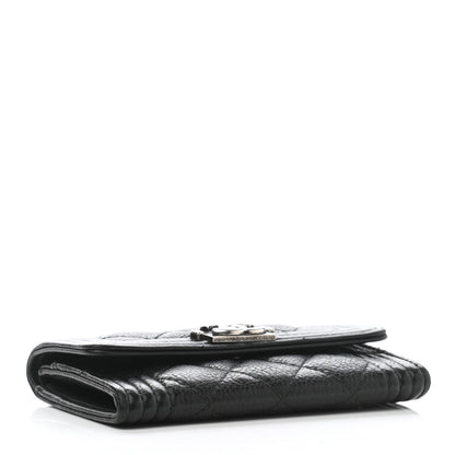 Chanel Caviar Quilted Boy Flap Card Holder Black 4 of 9