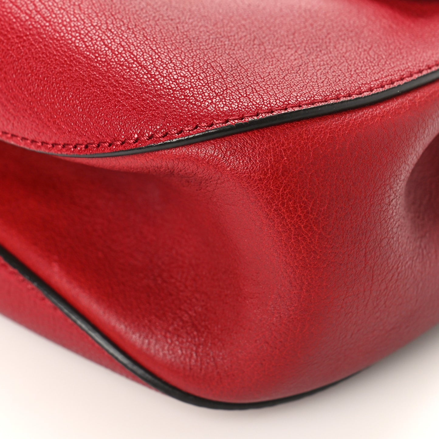 Goatskin Drew Shoulder Bag Red
