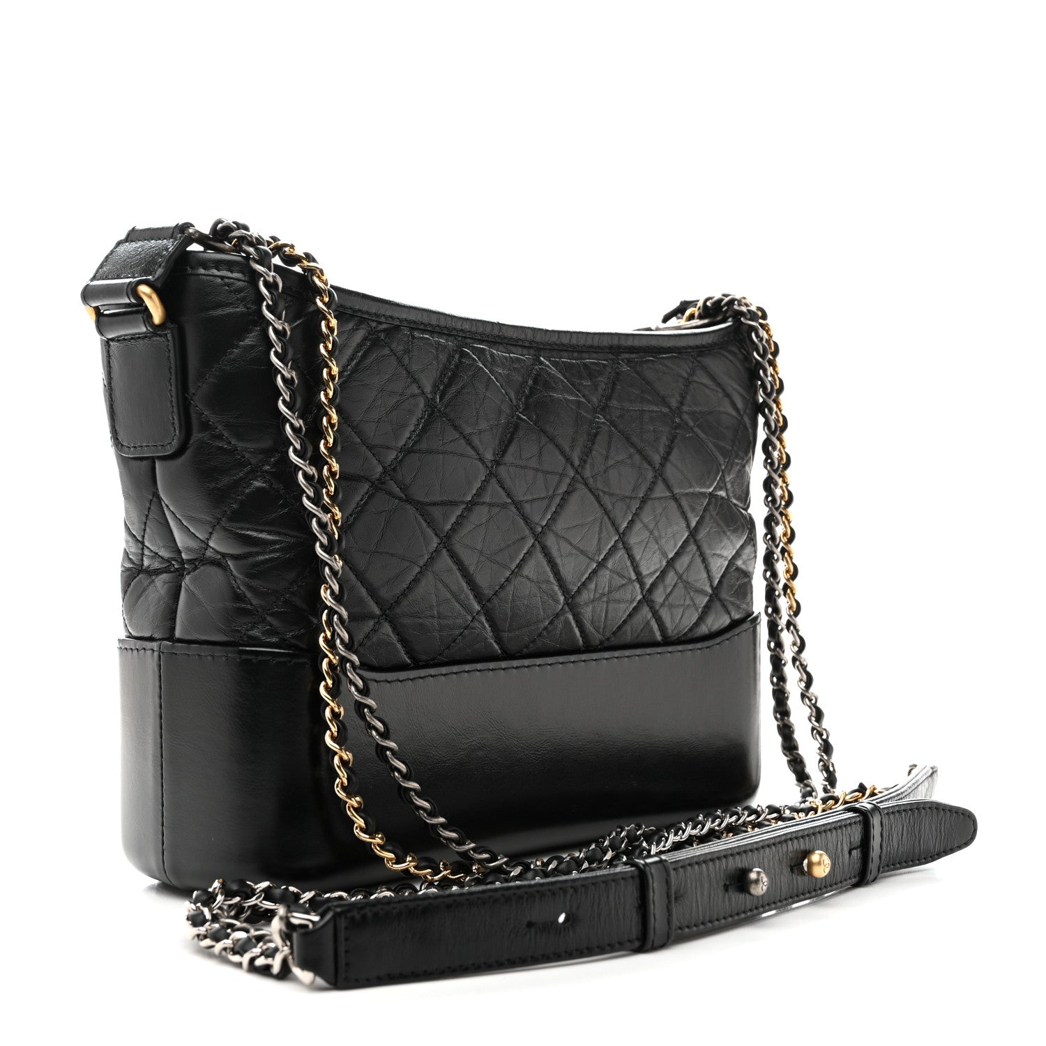 Chanel Aged Calfskin Quilted New Medium Gabrielle Hobo Black 3 of 10