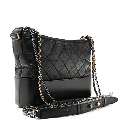 Chanel Aged Calfskin Quilted New Medium Gabrielle Hobo Black 3 of 10